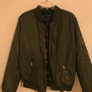 Kendall and Kylie army green bomber jacket